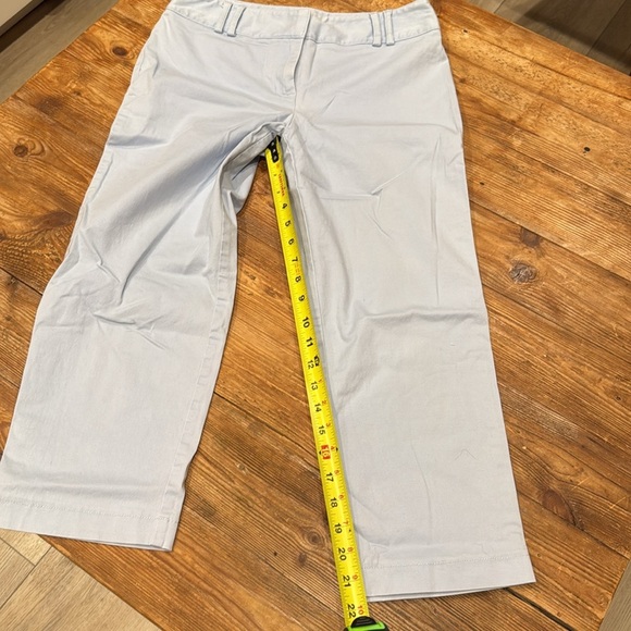 Ann Taylor Loft Women's Cropped Cotton & Spandex Wide Leg Pants Light Blue.‎ 4 - Picture 10 of 13